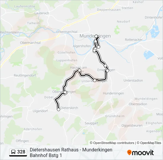 328 Bus Line Map