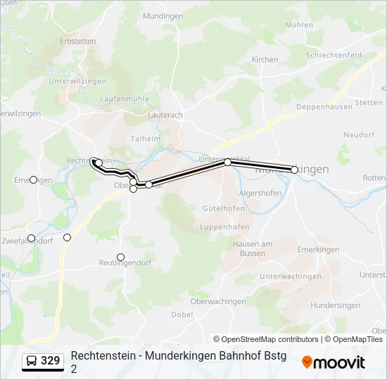 329 Bus Line Map