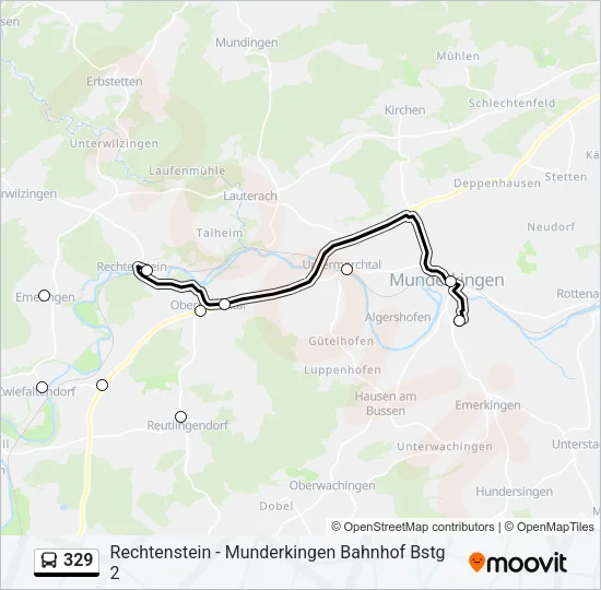 329 Bus Line Map