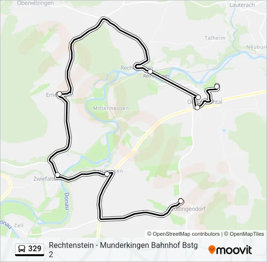 329 Bus Line Map