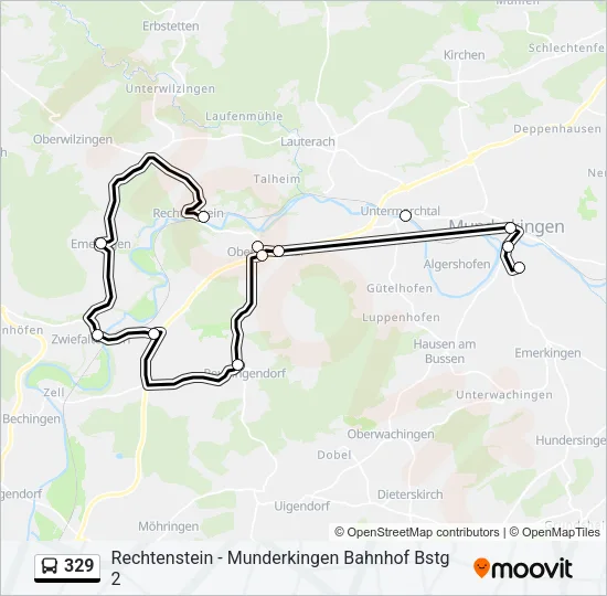 329 Bus Line Map