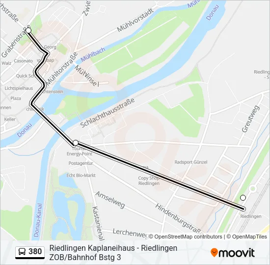380 Bus Line Map