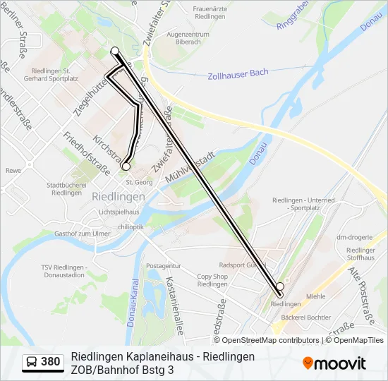 380 Bus Line Map