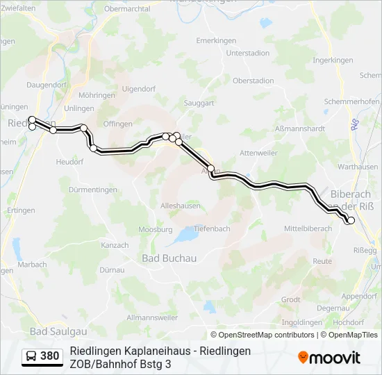 380 Bus Line Map
