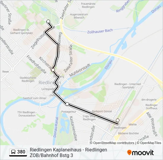 380 Bus Line Map