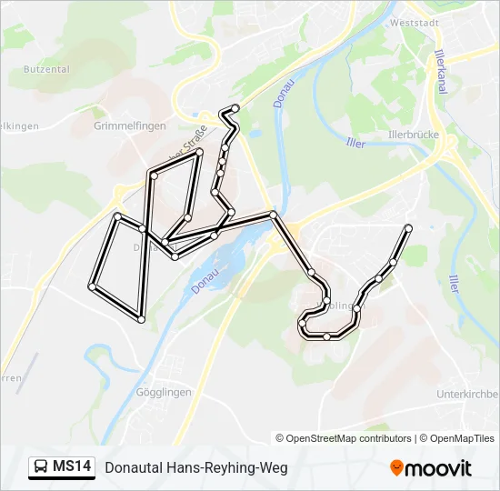 MS14 Bus Line Map