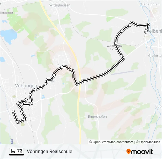 73 Bus Line Map