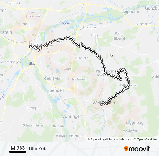 763 Bus Line Map