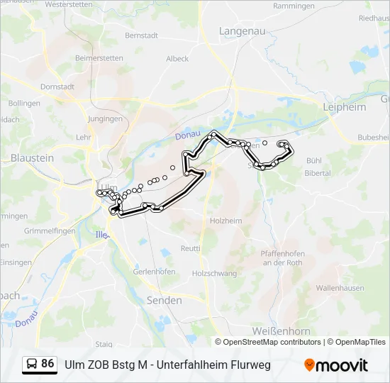 86 Bus Line Map