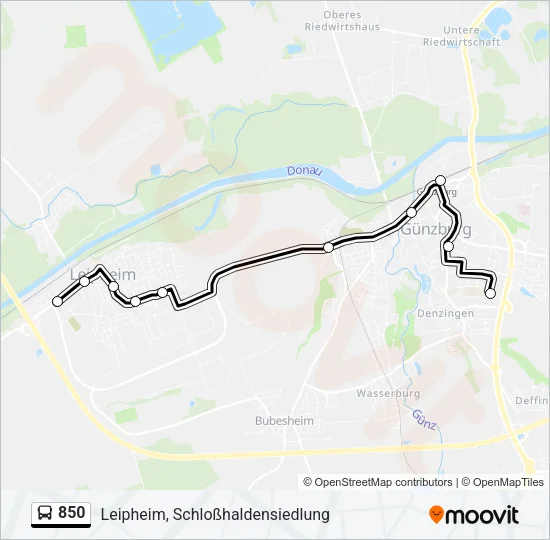 850 Bus Line Map