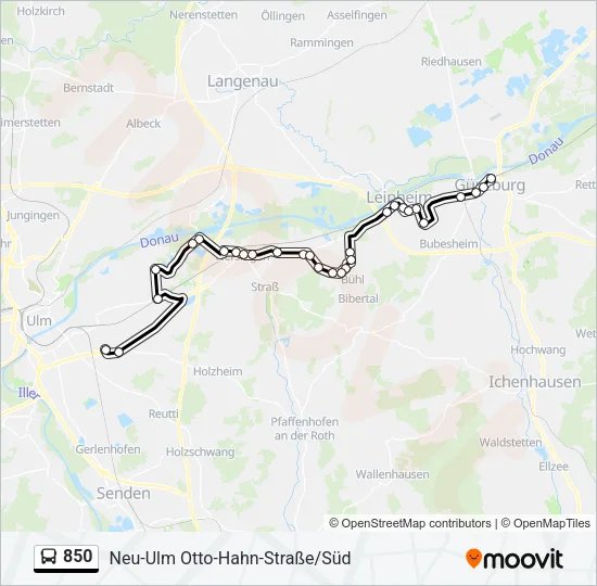 850 Bus Line Map