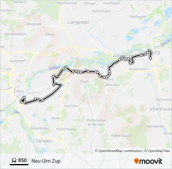 850 Bus Line Map