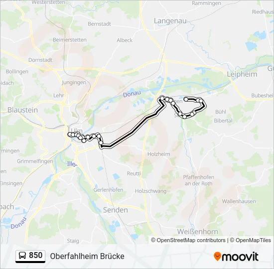 850 Bus Line Map
