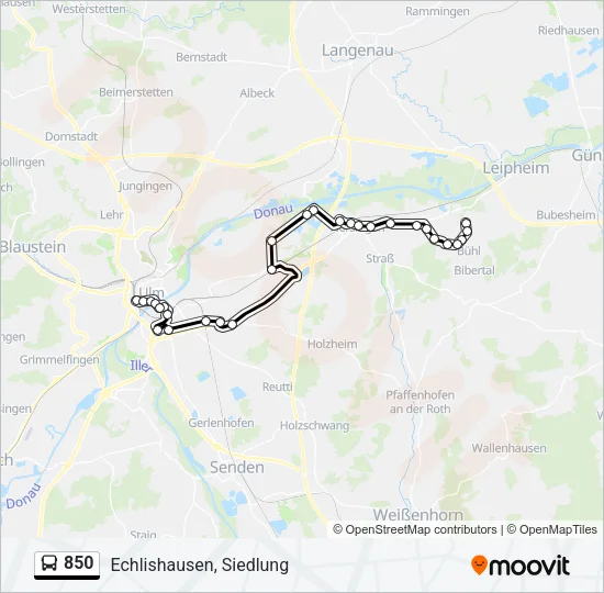 850 Bus Line Map