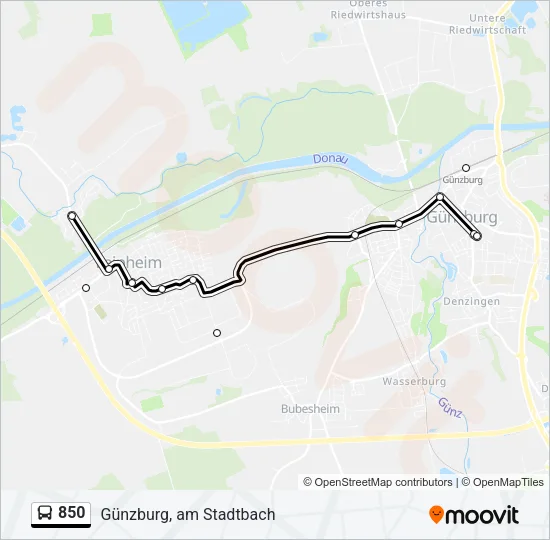 850 Bus Line Map