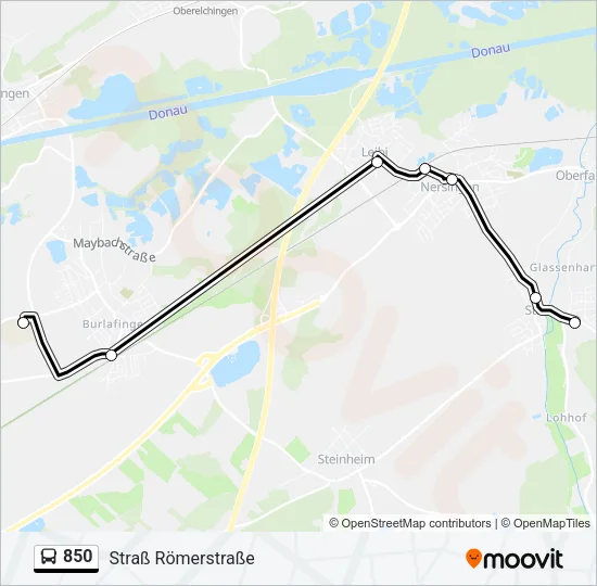 850 Bus Line Map