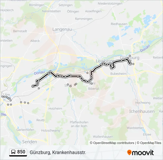 850 Bus Line Map