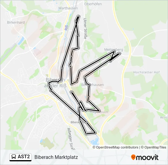AST2 Bus Line Map