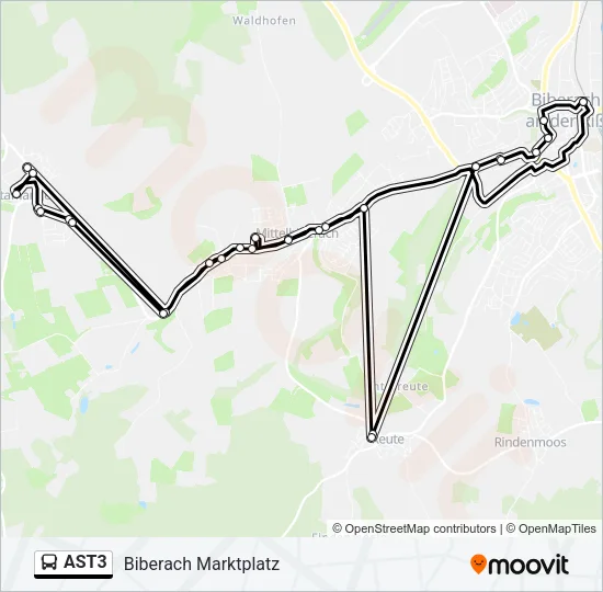 AST3 Bus Line Map