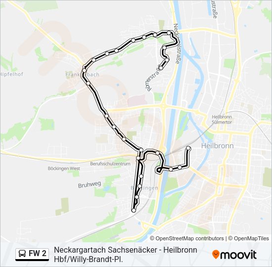 FW 2 Bus Line Map