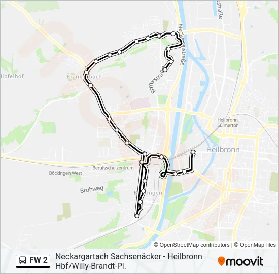 FW 2 Bus Line Map