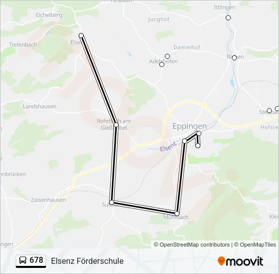 678 Bus Line Map