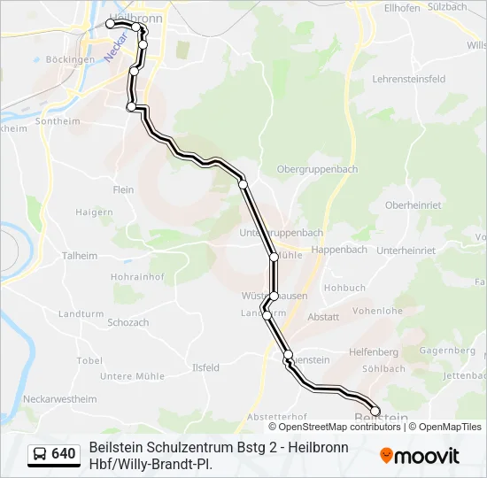 640 Bus Line Map