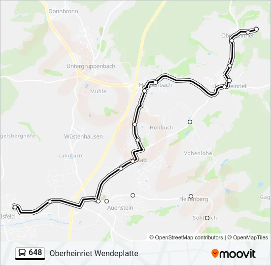648 Bus Line Map