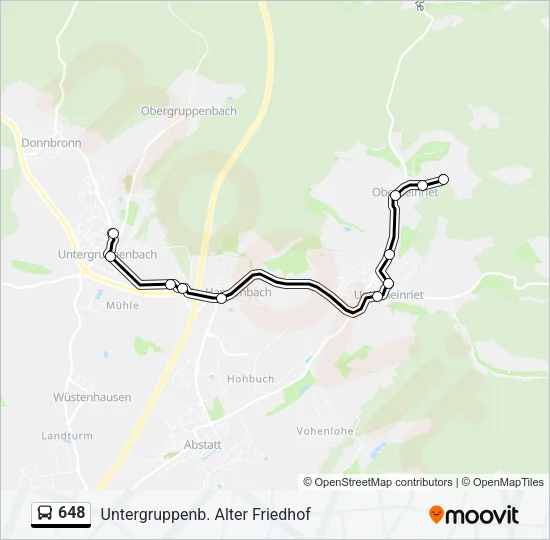 648 Bus Line Map