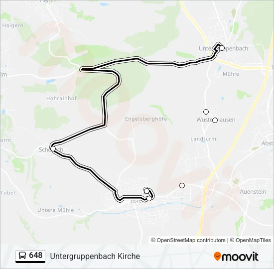 648 Bus Line Map
