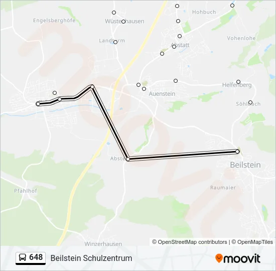 648 Bus Line Map