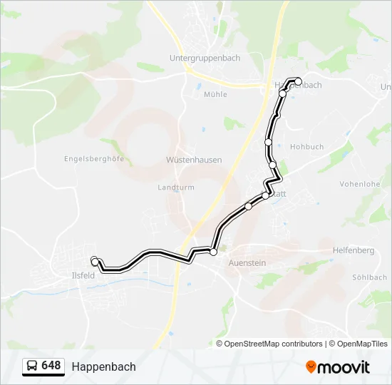 648 Bus Line Map