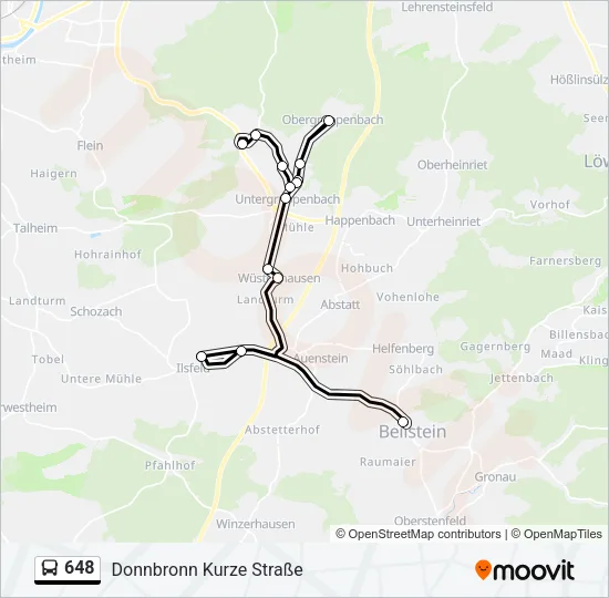 648 Bus Line Map