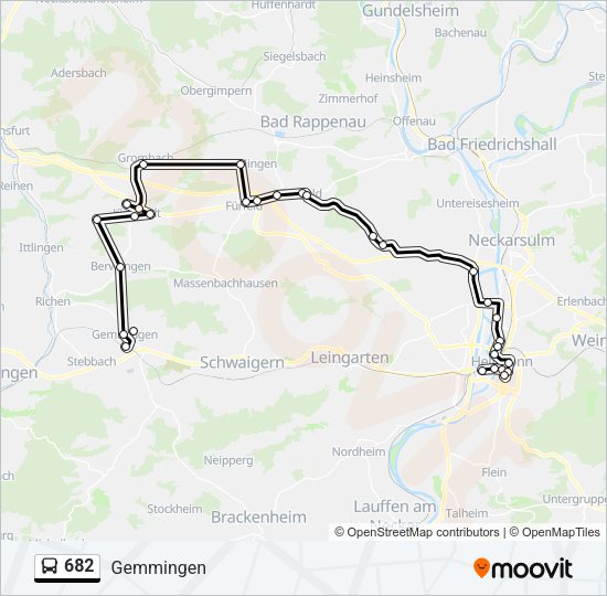 682 Bus Line Map