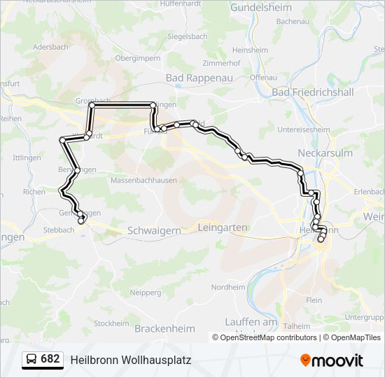 682 Bus Line Map