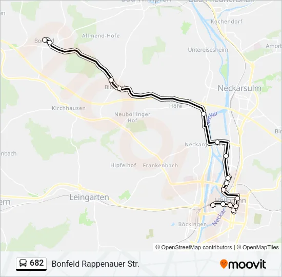 682 Bus Line Map