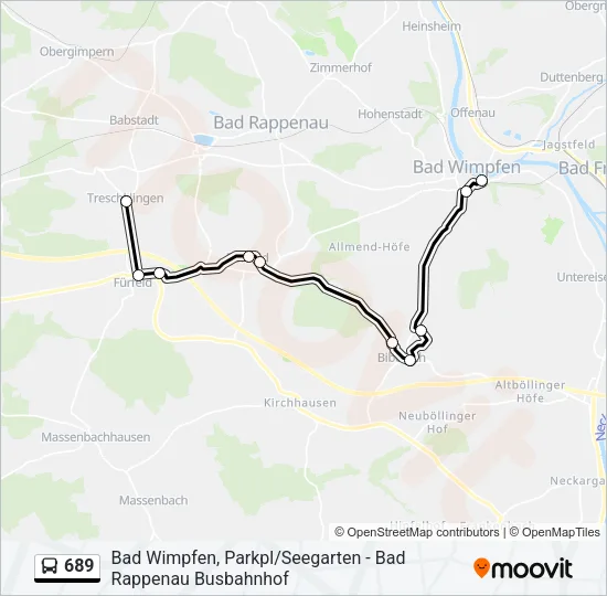 689 Bus Line Map