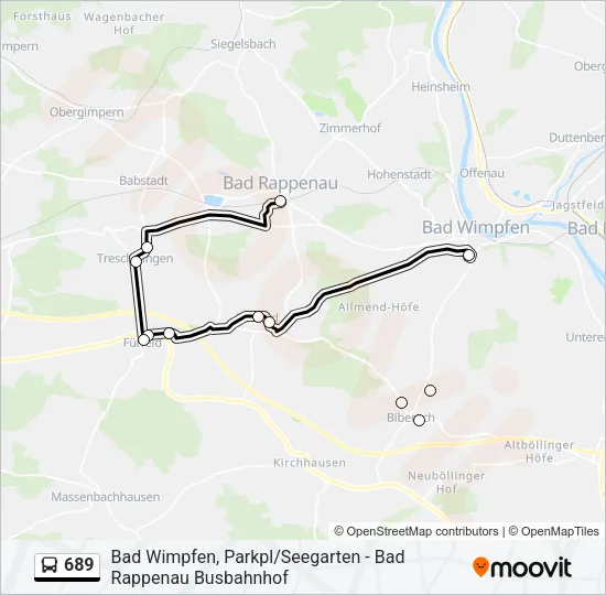 689 Bus Line Map