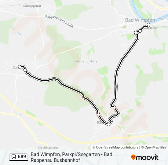 689 Bus Line Map