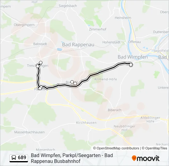 689 Bus Line Map