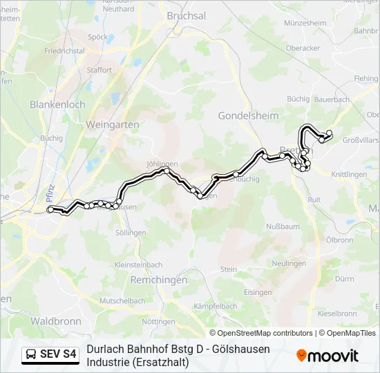 SEV S4 Bus Line Map