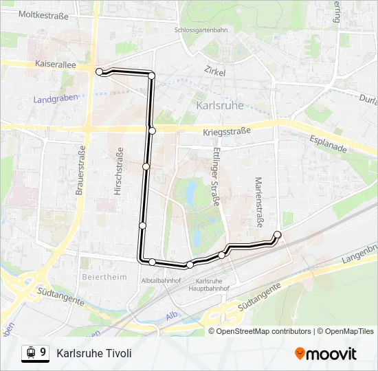 9 Light Rail Line Map