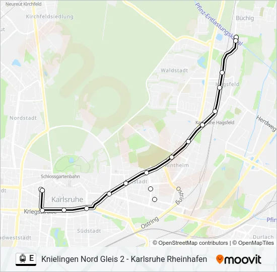E Light Rail Line Map