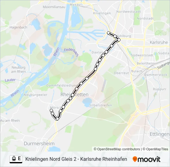 E Light Rail Line Map