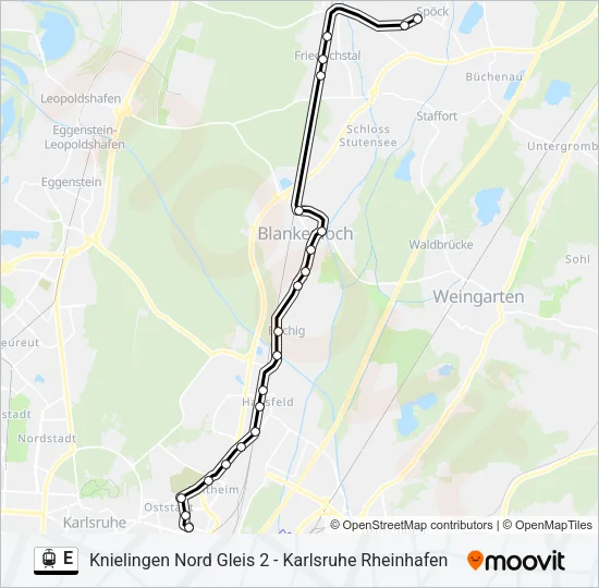 E Light Rail Line Map