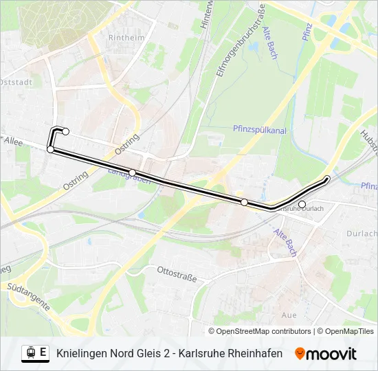 E Light Rail Line Map
