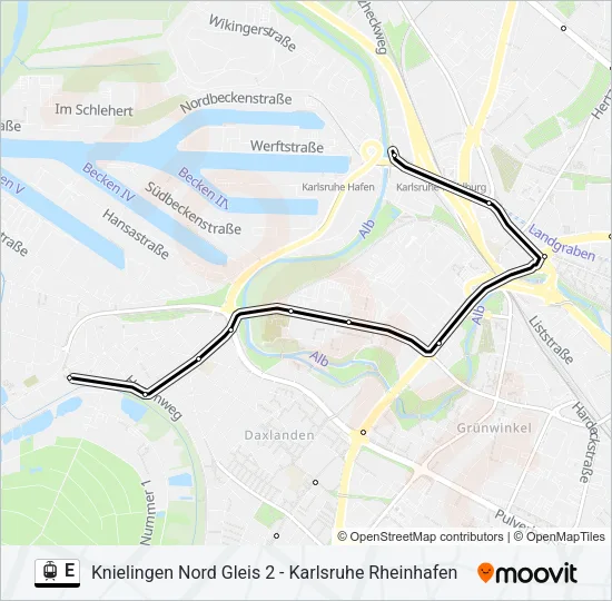 E Light Rail Line Map