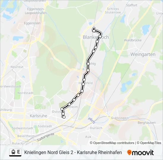 E Light Rail Line Map