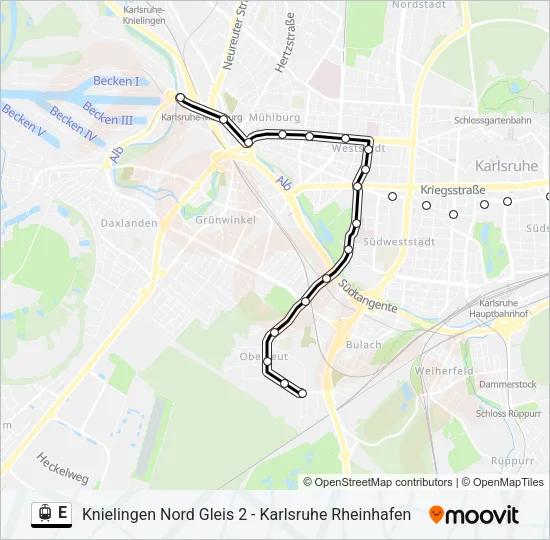 E Light Rail Line Map