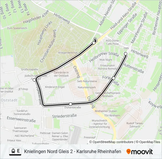 E Light Rail Line Map